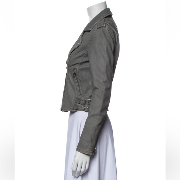 Iro Lambskin Leather Grey Jacket - Picture 3 of 16